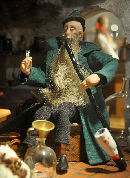 Rauchender alter Mann mit Pfeife